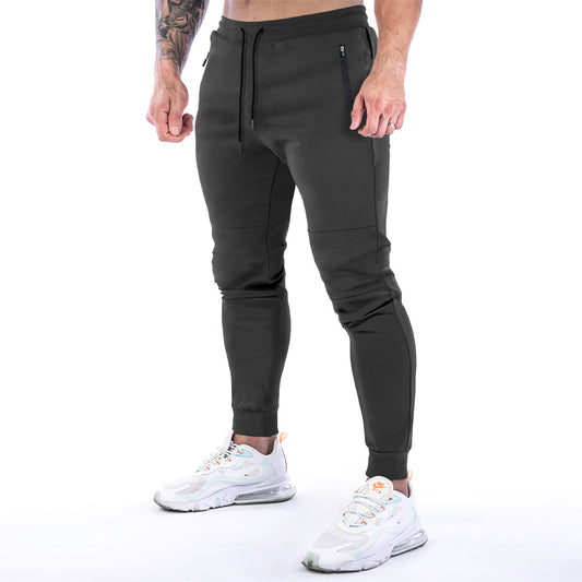 cross-border new muscle fitness sports trousers men's back