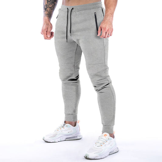 cross-border new muscle fitness sports trousers men's back